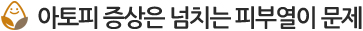 아토피 증상은 넘치는 피부열이 문제